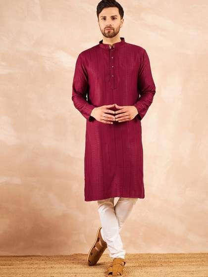 HERE&NOW Jacquard Straight Kurta
