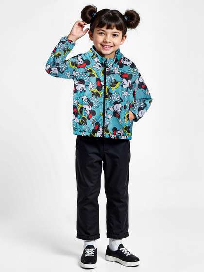 The Souled Store Girls
                    Regular Fit Disney Printed Blue Puffer Jackets