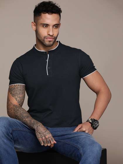 Roadster black henley sweater on sale