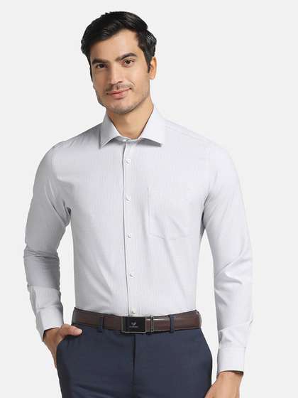 Blackberrys Men'S Olive Check Formal Slim Fit Wrinkle-Resistant Shirt