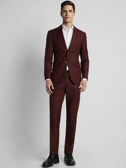 Peter England Elite
                        Slim Fit Single-Breasted Formal Two Piece Suit