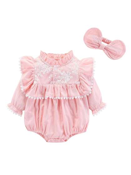 StyleCast Infants Girls
                    Pink Embroidered Cotton Bodysuit