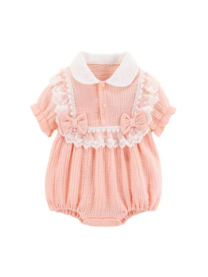 StyleCast Infant Girls
                    Shirt Collar Bow Cotton Bodysuits