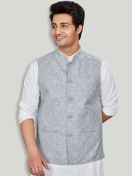 Authentics Mandarin Collar Nehru Jacket