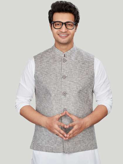 Authentics Mandarin Collar Nehru Jacket