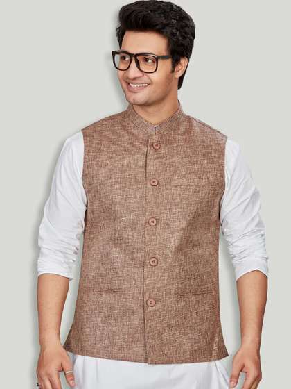 Authentics Mandarin Collar Nehru Jacket