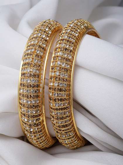 Sukkhi Set Of 2
                          Gold Plated American Diamond Studded Bangles