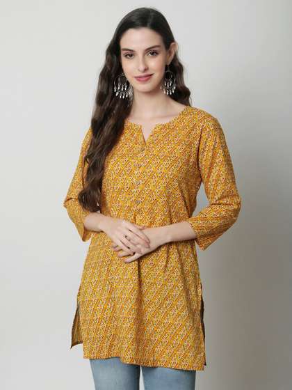 KALINI Floral Printed Pure Cotton Kurti