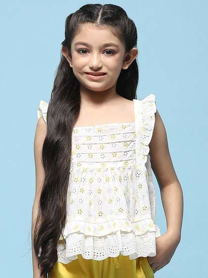 Biba Self Design
                      Schiffli Cotton Top