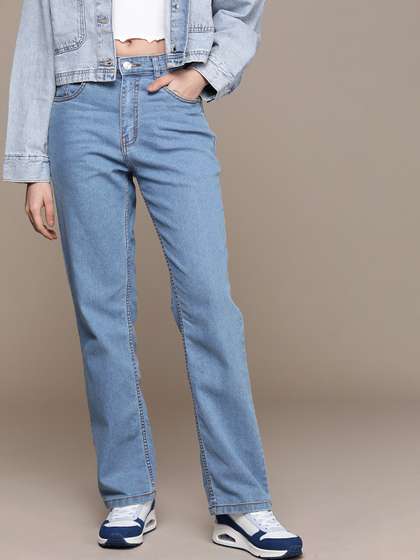 The Roadster Life
                        Co. Women High Rise Straight Fit Stretchable
                        Jeans