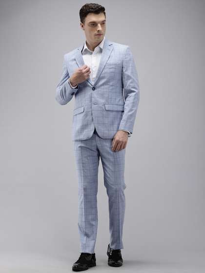 Park Avenue Super
                          Slim Fit Checked Notched Lapel Single-Breasted
                          Formal 2 Piece Suits