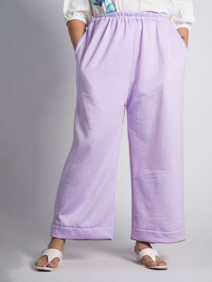 LetsDressUp Women Mid Rise Fleece Palazzos