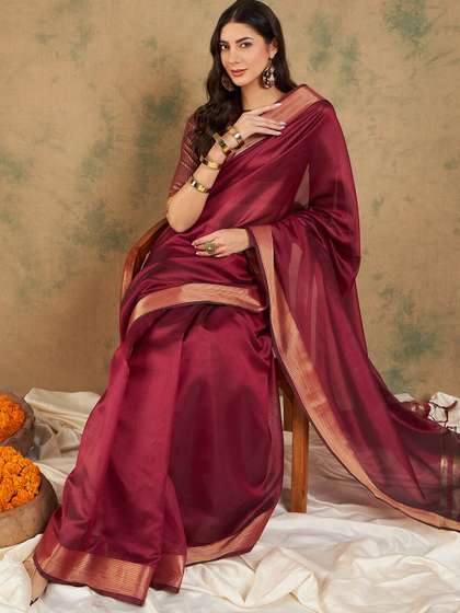 Sangria Organza Zari
                        Kanjeevaram Saree