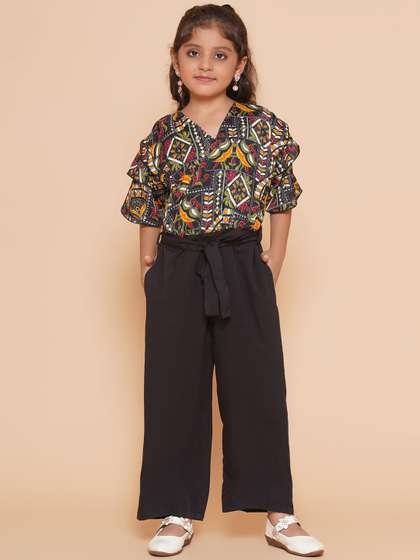 BAESD Girls Floral
                    Printed V-Neck Basic Jumpsuit