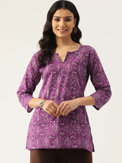 FERANOID Floral
                        Printed Pure Cotton Kurti
