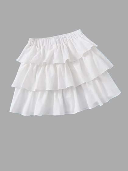 BAESD Girls High Rise Knee Length Flared Skirts