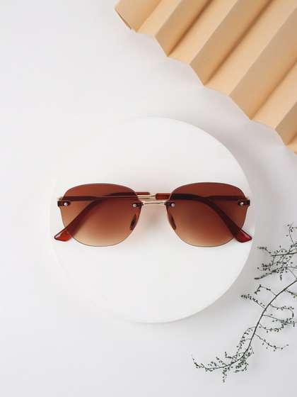 DressBerry Women
                        Brown Round Sunglasses with UV Protected
                        Lens-6005 black