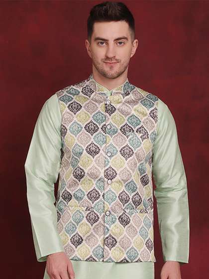 Jompers Printed Nehru Jacket