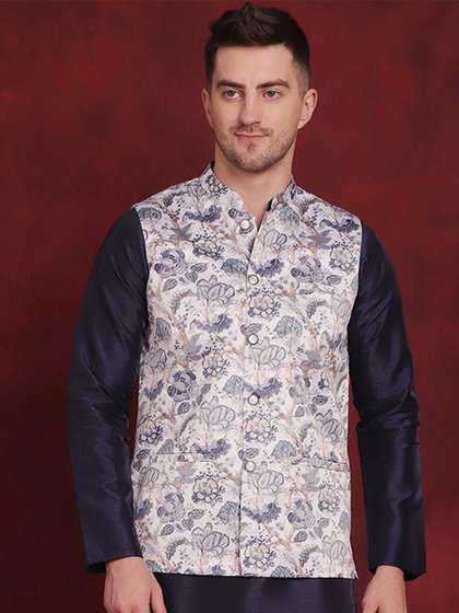 Jompers Floral
                        Printed Nehru Jacket