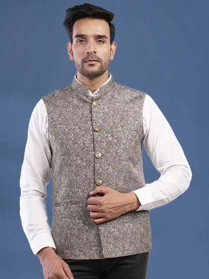 Lightpole Printed Nehru Jacket