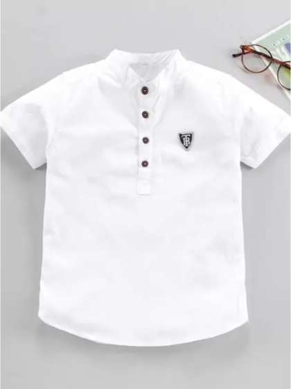 BAESD Boys Premium
                    Mandarin Collar Cotton Casual Shirt