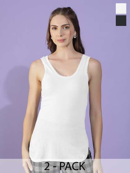 Dollar Missy Pack
                          Of 2 Pure Cotton Long Camisole