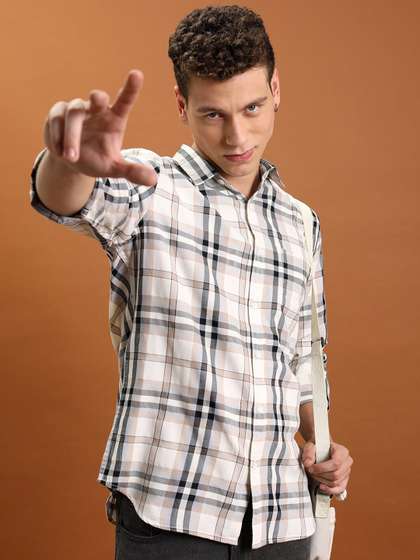 HIGHLANDER Tartan Checked Casual Shirt