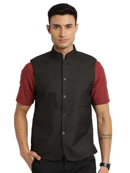 Indian Terrain Woven Nehru Jacket