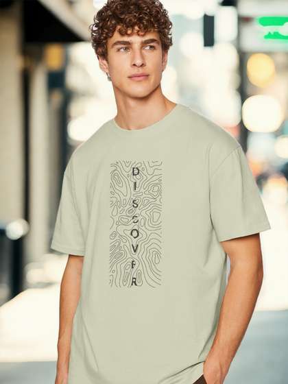 NOBERO Graphic
                        Printed Round Neck Cotton Oversized T-shirt
