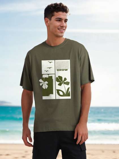 NOBERO Printed Pure Cotton T-Shirt