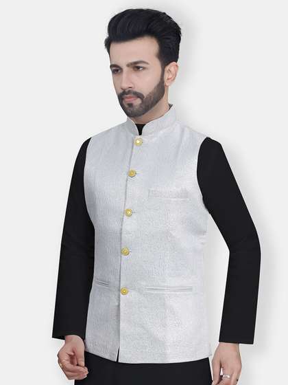 Avaeta Woven Design Nehru Jacket