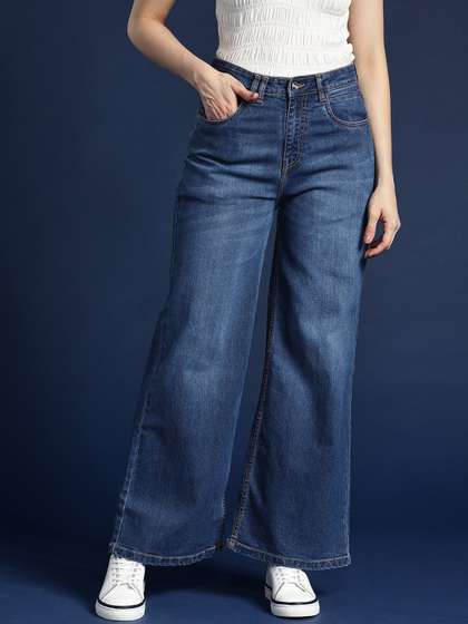 Mast & Harbour
                        Women Wide Leg Jeans