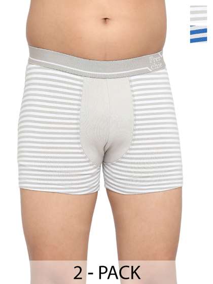 FRENCHIE Boys Pack of
                      2 Striped Cotton Trunk