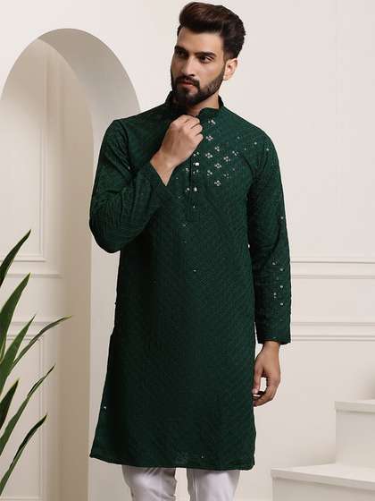 SOJANYA Mandarin Collar Straight Kurta