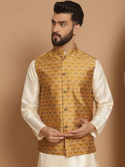 Anouk Printed Nehru Jacket