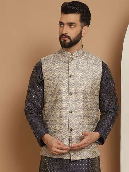 Anouk Woven Design Nehru Jacket
