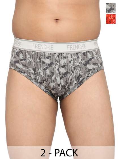 FRENCHIE Boys Pack of 2
                    Abstract Printed Mid-Rise Cotton Basic Briefs