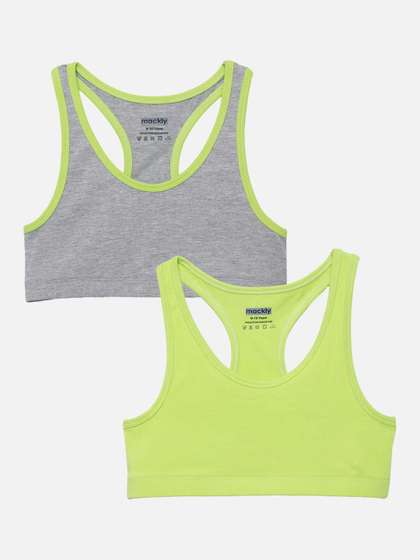mackly Girls Pack of
                        2 Sports Workout Bra - Full Coverage