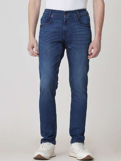 Mufti Men Skinny
                          Fit Mid-Rise Light Fade Clean Look Stretchable
                          Jeans
