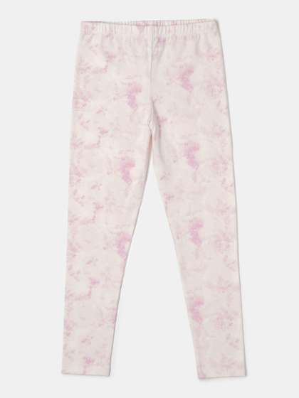 Jockey Girls Super
                    Combed Cotton Elastane Stretch Fabric Printed Slim
                    Fit Leggings-UG08