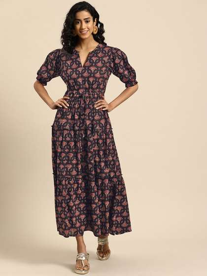 anayna Women Floral
                        Printed Maxi Dress
