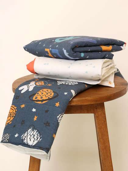 TIDY SLEEP Pack Of 3
                    Printed Cotton Diaper Changing Mats