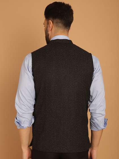 even Mandarin Collar Nehru Jacket