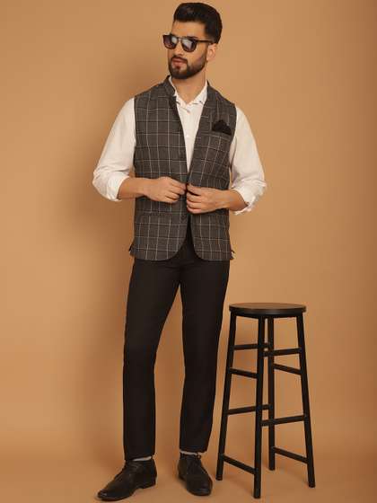 even Checked Nehru Jackets