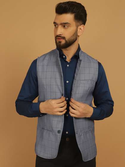even Checked Nehru Jackets