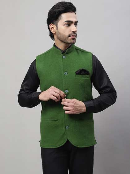 even Pure Wool Nehru Jacket