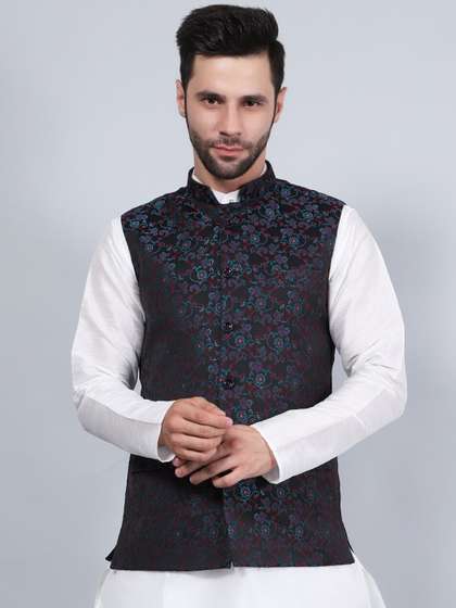 Wintage Printed Woven Nehru Jacket