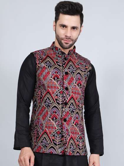 Wintage Printed Woven Nehru Jacket