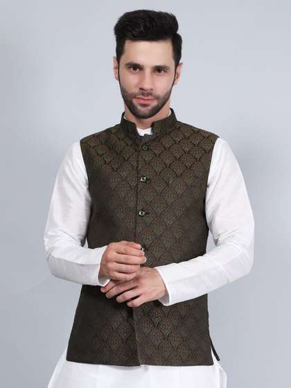 Wintage Ethnic Printed Nehru Jacket