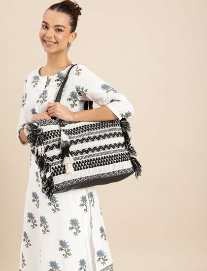Anouk Geometric Shopper Tote Bag